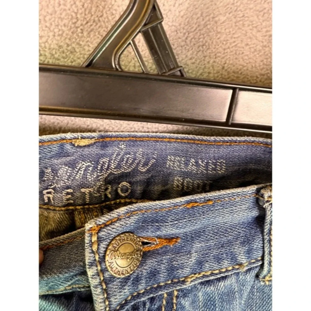 Wrangler Retro Relaxed‎ Boot Jeans Mens 34x31 (TAG 35X32) Western Cowboy STAINS